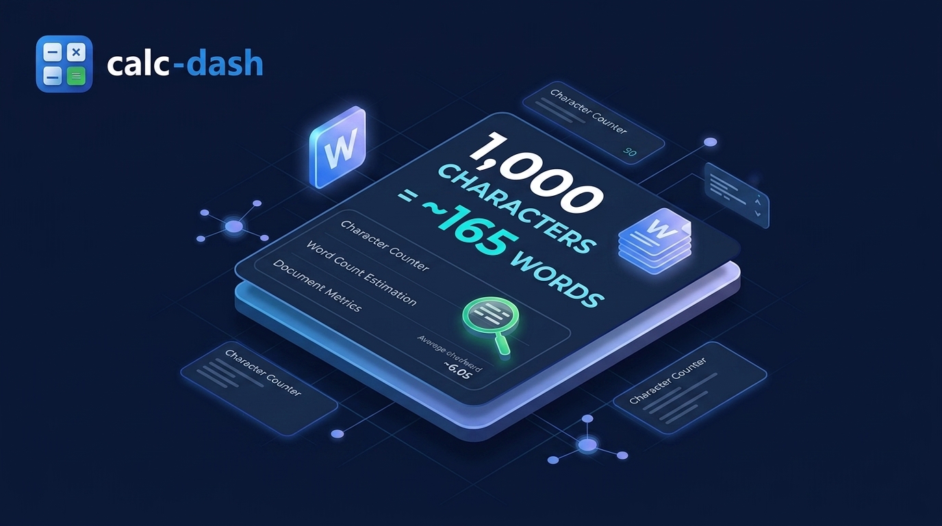 How Many Words Is 1000 Characters - CalcDash