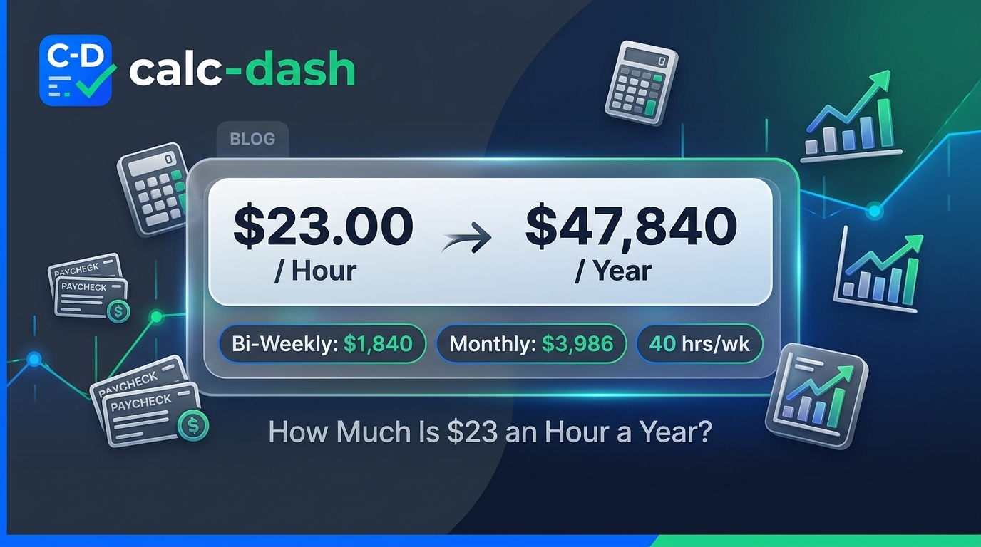 How Much Is 23 an Hour a Year - CalcDash